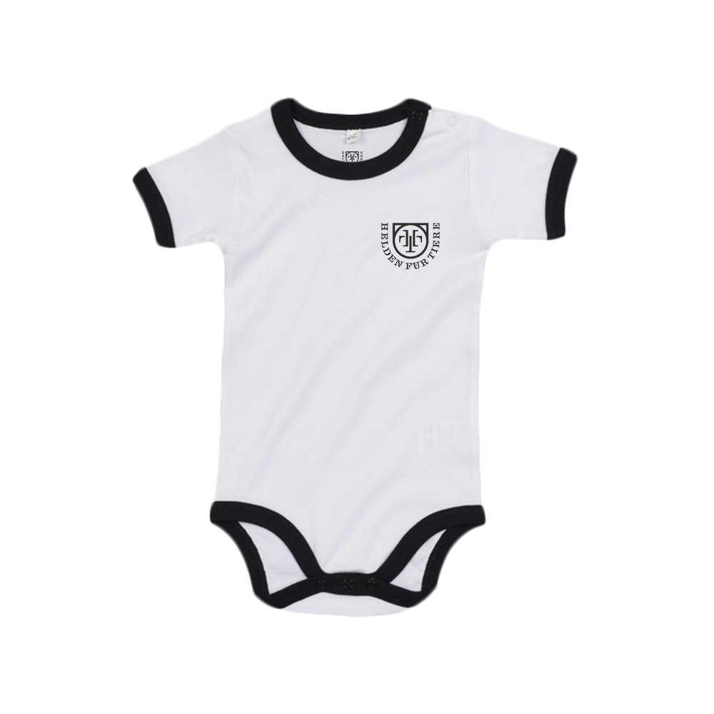 HFT Baby Ringer Bodysuit Logo (white/black)