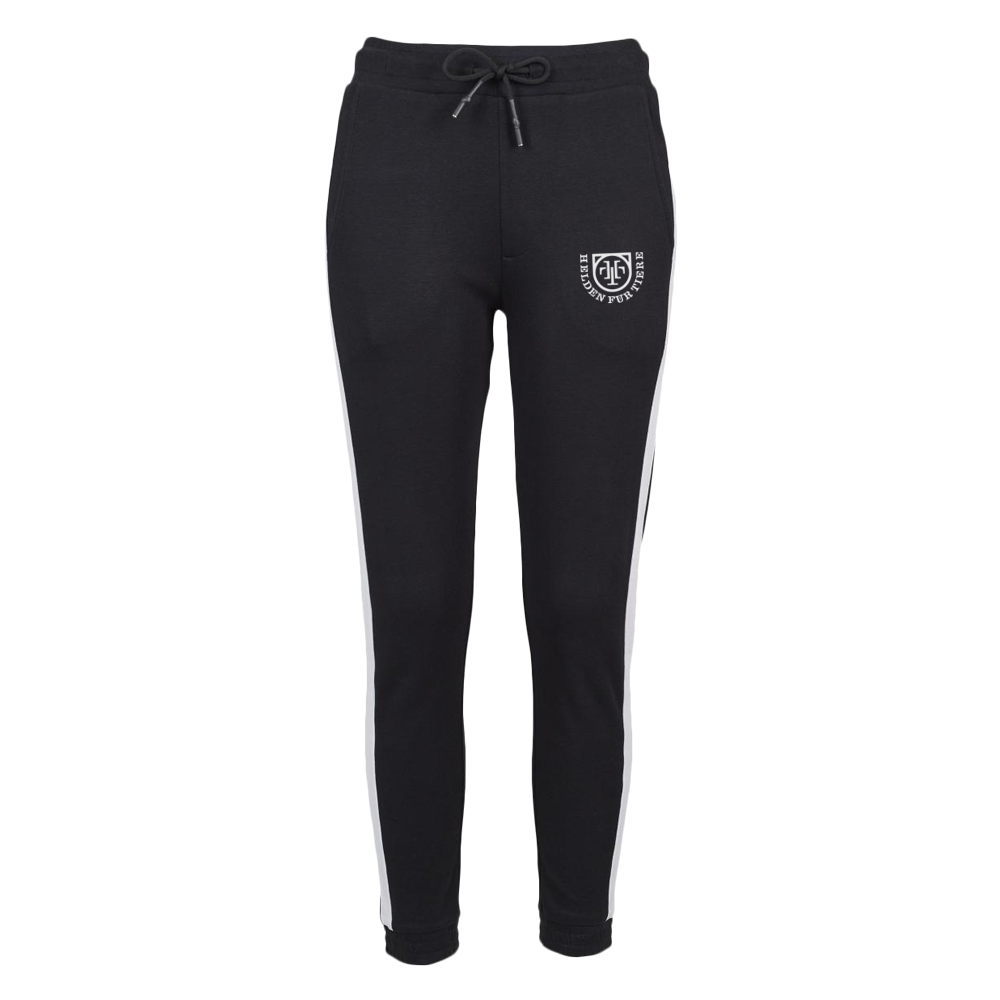 HFT Ladies Interlock Jog Pants (black/white)